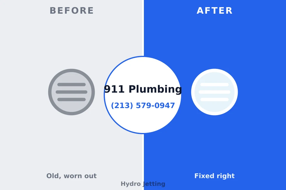 Before and after: plumbing repair Golden Triangle, NJ